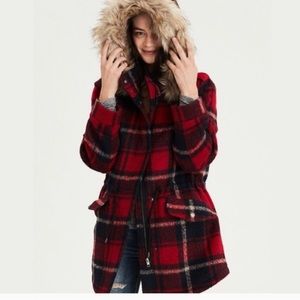 American Eagle flannel coat.